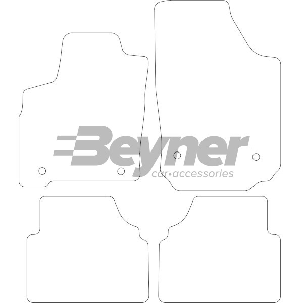 Pasklare stoffen matten Beyner MSV-1474814