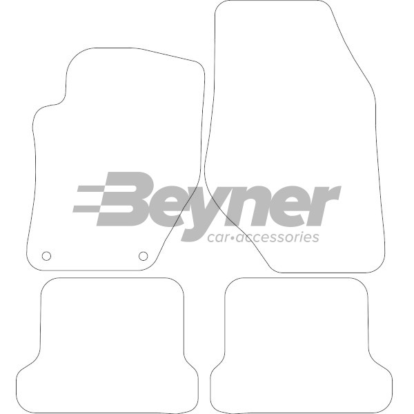 Pasklare stoffen matten Beyner MSV-1475003