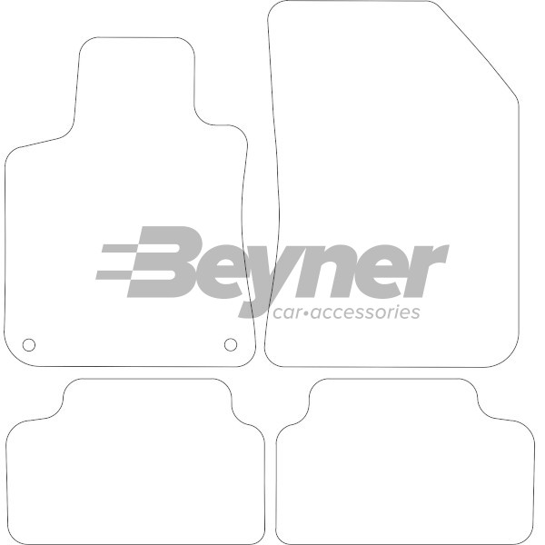 Pasklare stoffen matten Beyner MSV-1475007