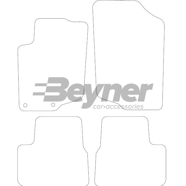 Pasklare stoffen matten Beyner MSV-1475022