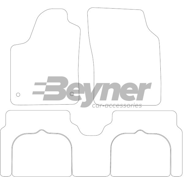 Pasklare stoffen matten Beyner MSV-1475270