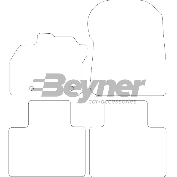 Pasklare stoffen matten Beyner MSV-1475307