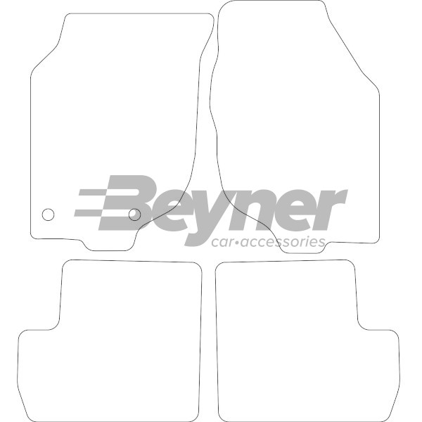 Pasklare stoffen matten Beyner MSV-1475366