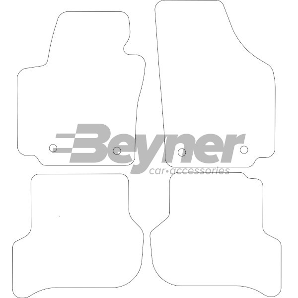 Pasklare stoffen matten Beyner MSV-1475560