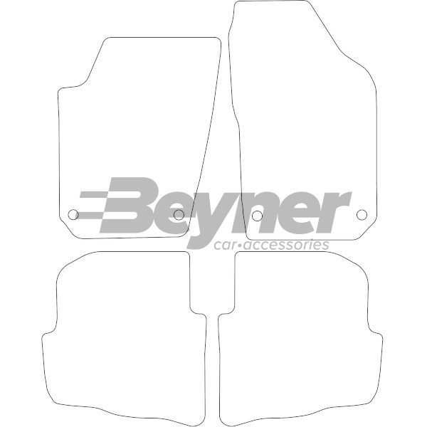 Pasklare stoffen matten Beyner MSV-1475572