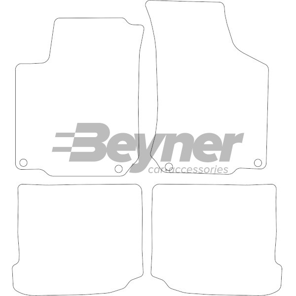 Pasklare stoffen matten Beyner MSV-1475600