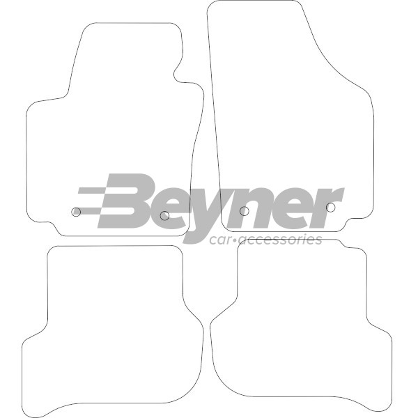 Pasklare stoffen matten Beyner MSV-1475602