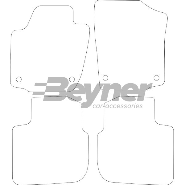 Pasklare stoffen matten Beyner MSV-1475604