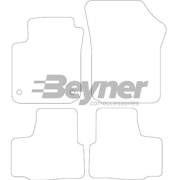 Pasklare stoffen matten Beyner MSV-1475645