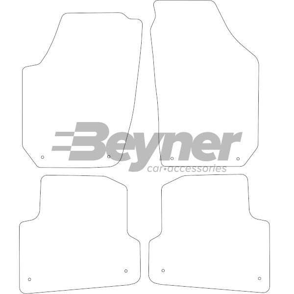 Pasklare stoffen matten Beyner MSV-1475648