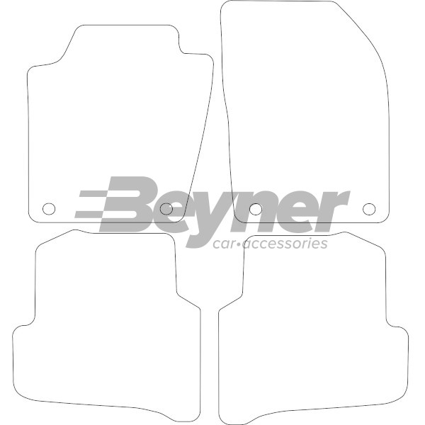 Pasklare stoffen matten Beyner MSV-1475650