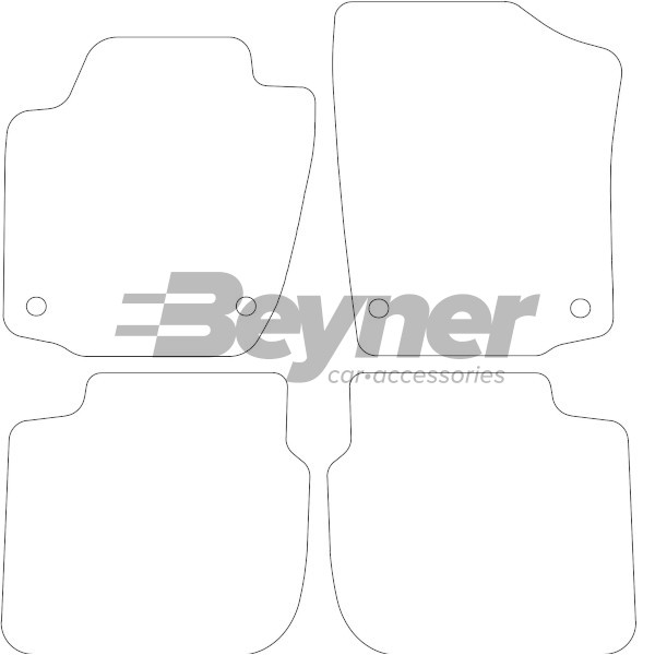 Pasklare stoffen matten Beyner MSV-1475659