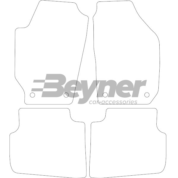 Pasklare stoffen matten Beyner MSV-1475661
