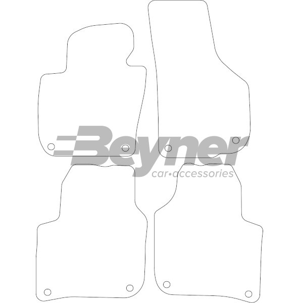 Pasklare stoffen matten Beyner MSV-1475664