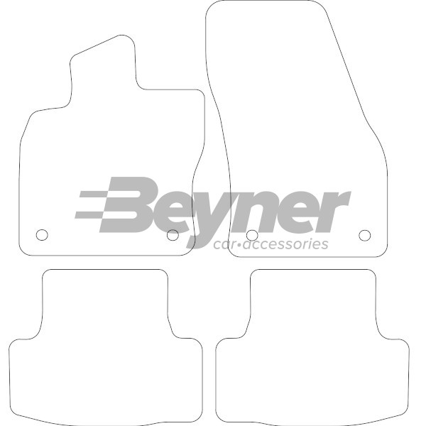 Pasklare stoffen matten Beyner MSV-1475675