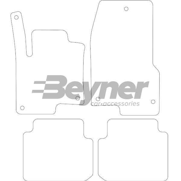 Pasklare stoffen matten Beyner MSV-1475702