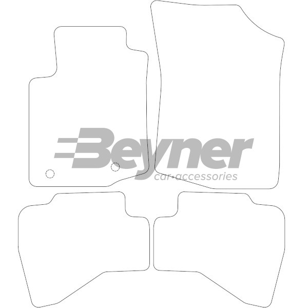 Pasklare stoffen matten Beyner MSV-1476004