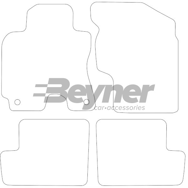 Pasklare stoffen matten Beyner MSV-1476035