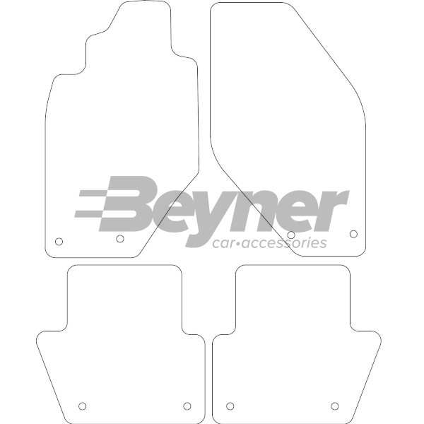 Pasklare stoffen matten Beyner MSV-1476090