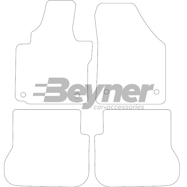 Pasklare stoffen matten Beyner MSV-1476228