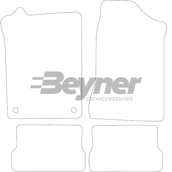 Pasklare stoffen matten Beyner MSV-1476240