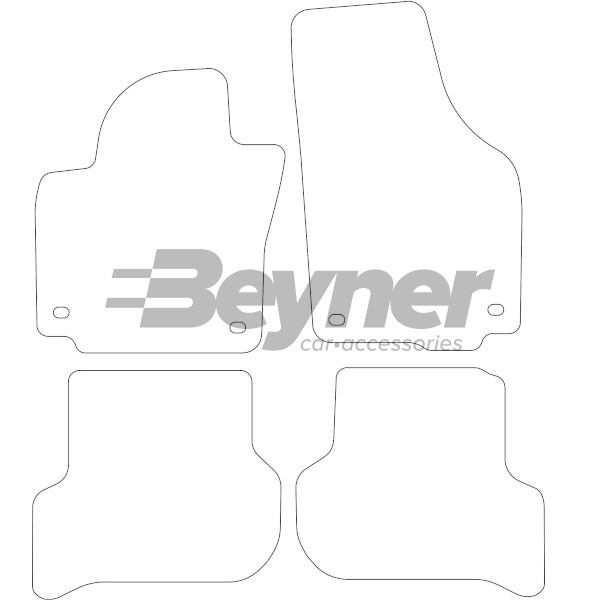 Pasklare stoffen matten Beyner MSV-1476262