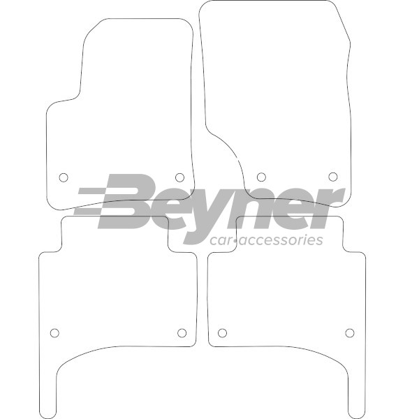 Pasklare stoffen matten Beyner MSV-1476308
