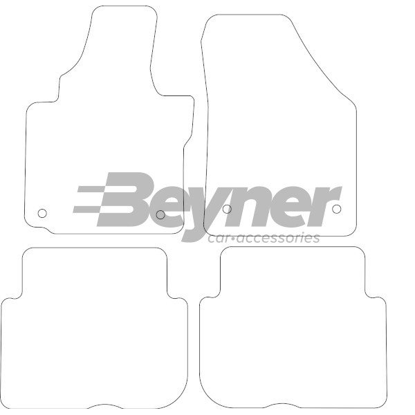 Pasklare stoffen matten Beyner MSV-1476310