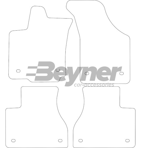 Pasklare stoffen matten Beyner MSV-1476421