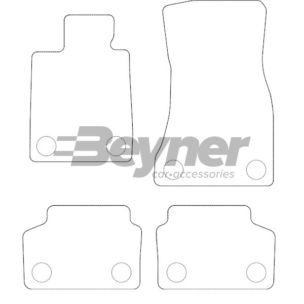 Pasklare stoffen matten Beyner MSV-1478146