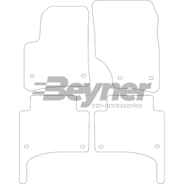 Pasklare stoffen matten Beyner MSV-1478762