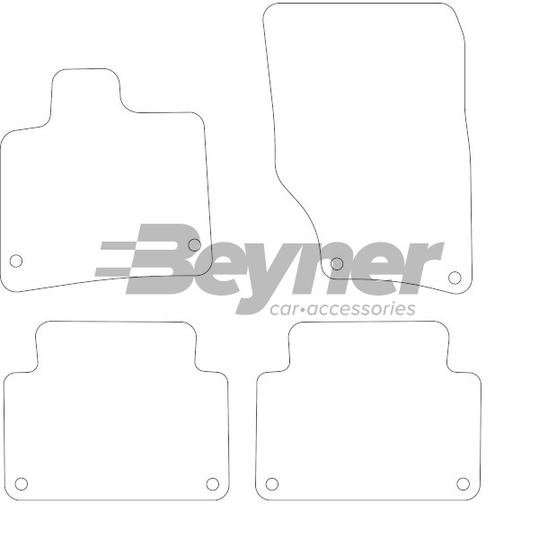 Pasklare stoffen matten Beyner MSV-1479725