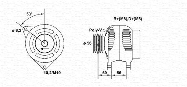 Alternator/Dynamo Magneti Marelli 943356966010