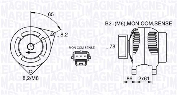 Alternator/Dynamo Magneti Marelli 063377412010