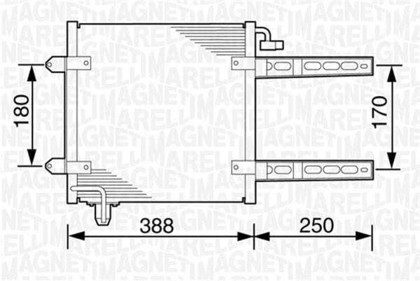 Airco condensor Magneti Marelli 350203237000