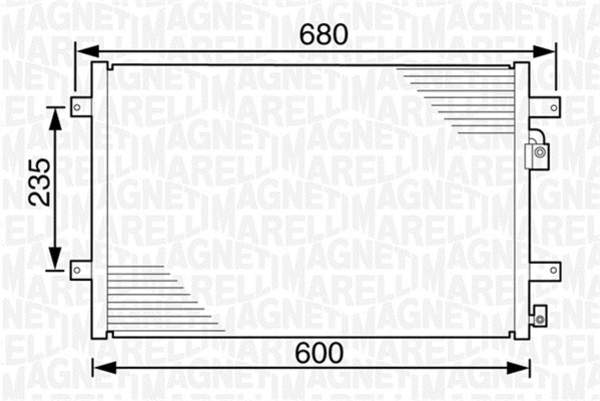 Airco condensor Magneti Marelli 350203239000