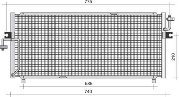 Airco condensor Magneti Marelli 350203333000