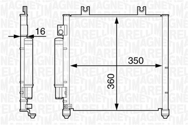 Airco condensor Magneti Marelli 350203357000