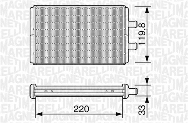 Kachelradiateur Magneti Marelli 350218226000