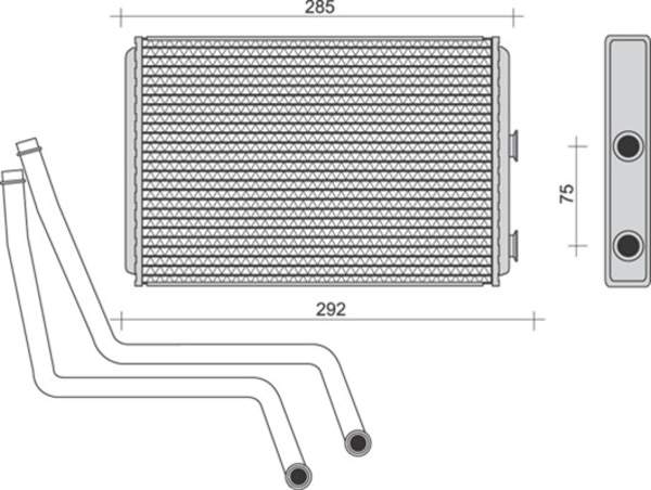 Kachelradiateur Magneti Marelli 350218266000