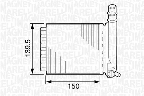 Kachelradiateur Magneti Marelli 350218307000