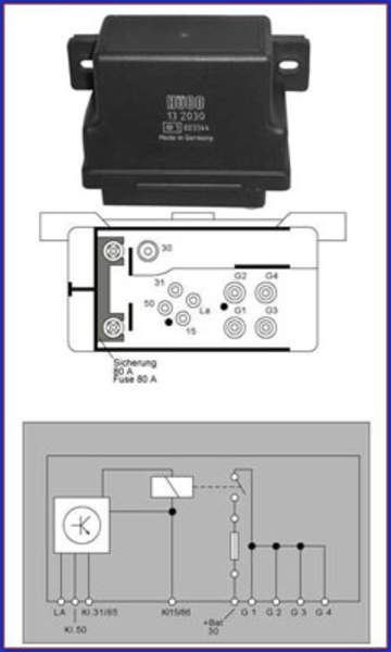 Relais gloeitijd Hüco 132030