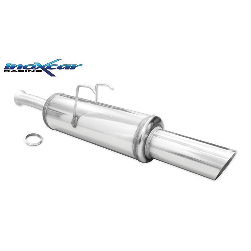 Inoxcar 100% RVS Sportuitlaat passend voor Peugeot 405 1.9 110pk -1992 1x90mm Rally IX PE4050390RA