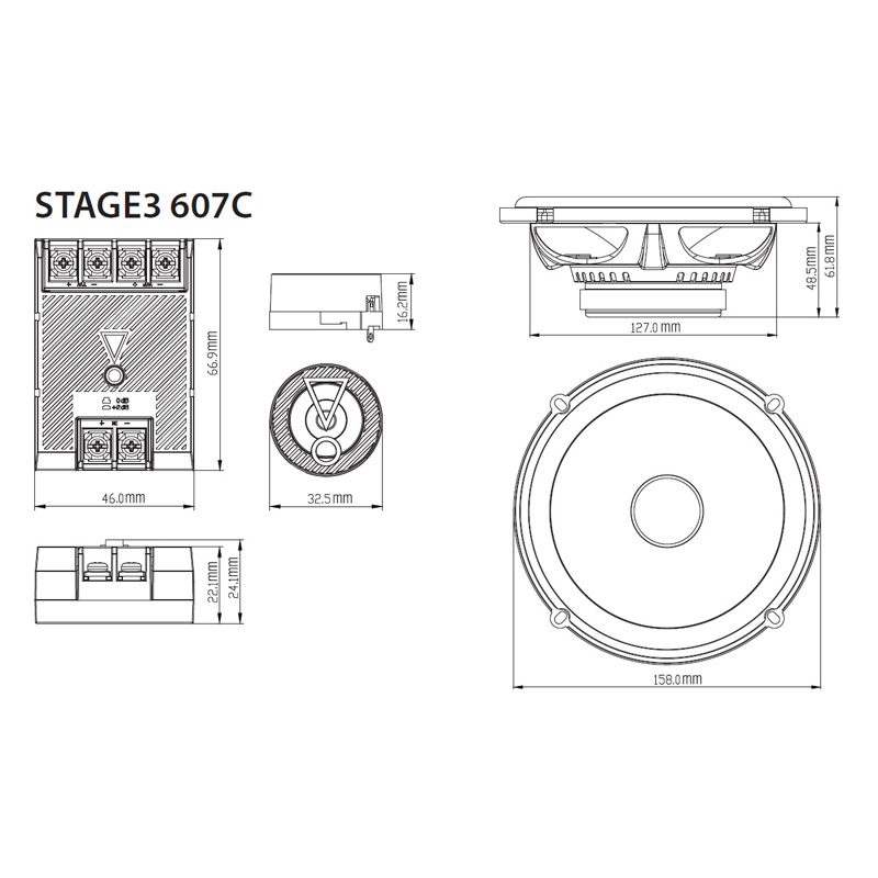 JBL Speakers JB STAGE3607C