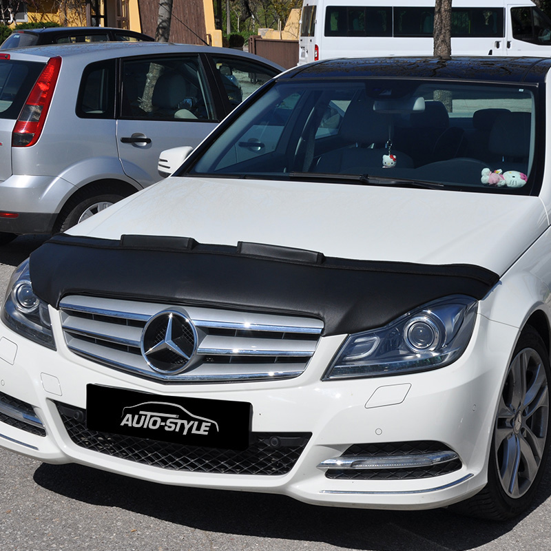 Mijnautoonderdelen Motorkapsteenslaghoes passend voor Mercedes C-Klasse W204 2012- zwart PB 901686