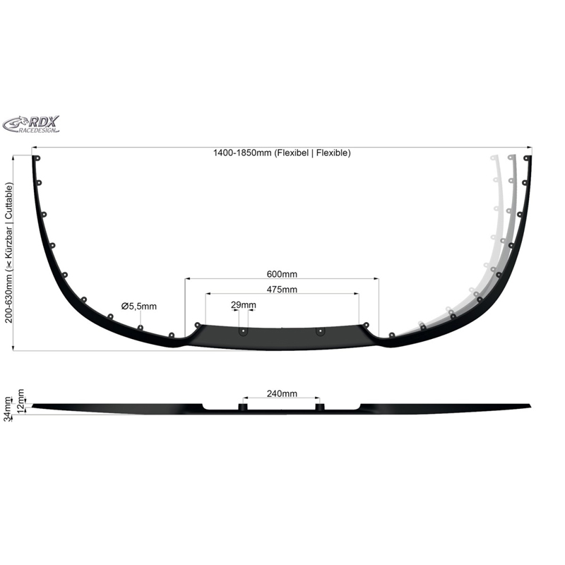 Rdx Racedesign Voorspoilers RD VUN01