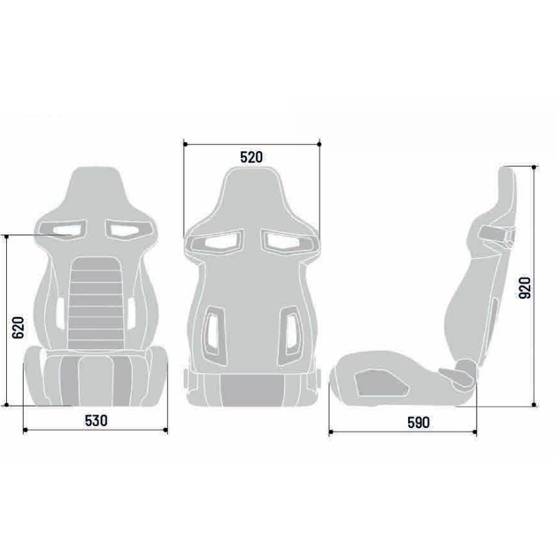 Sparco Verstelbare stoelen SP 9011GR