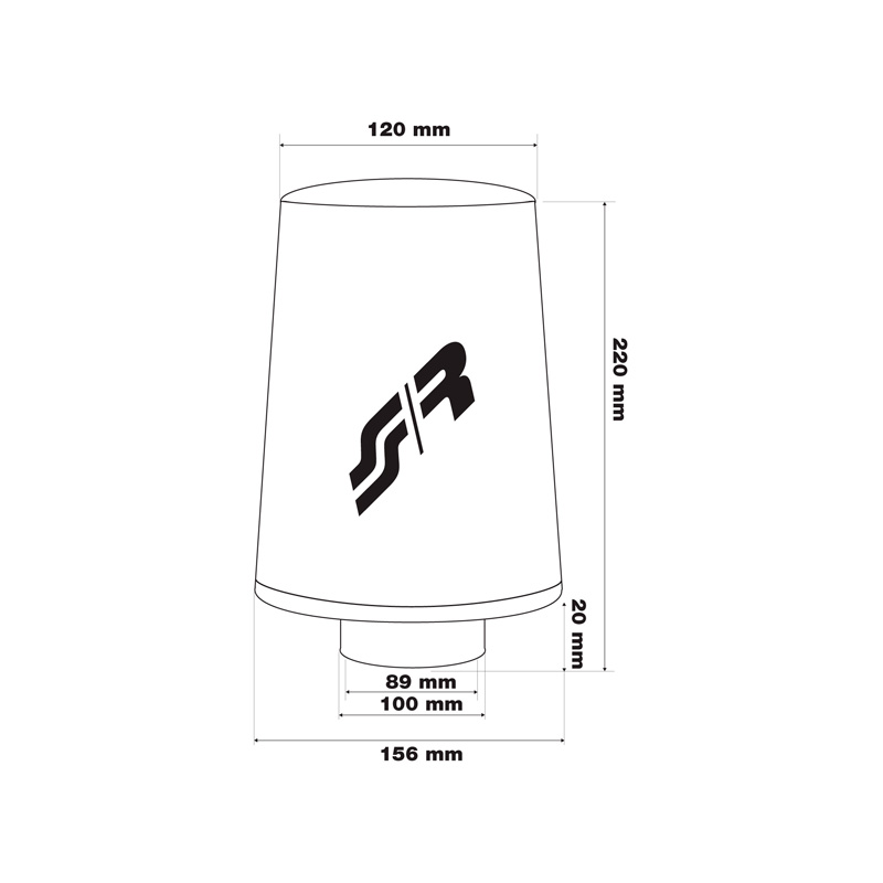 Simoni Racing Luchtfilter universeel SR FSRUL