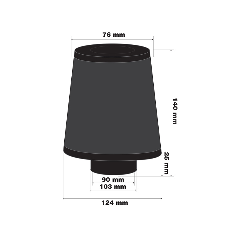 Simoni Racing Luchtfilter universeel SR FSRUM