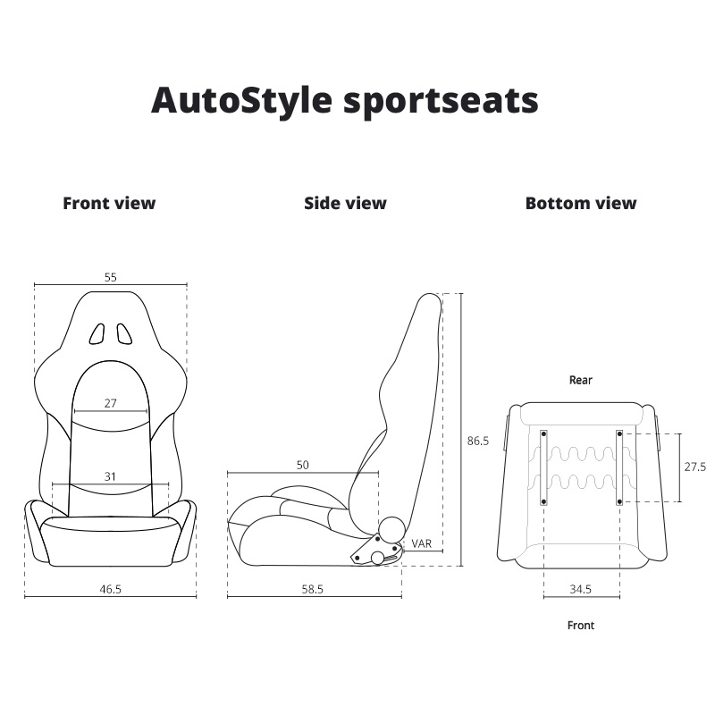 Mijnautoonderdelen Kuipstoelen SS 34Z